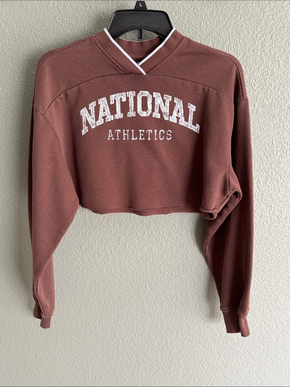 Women's Cropped Sweatshirt - Rust